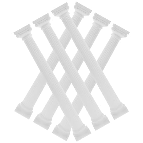 INOOMP 6st Säule Römische Säule Säulen Für Hochzeiten Marienstatue Mini-römische Säule, Griechische Säule Zen-gartenzubehör Griechische Säulenstatue Halterung Weiß Esstisch Plastik von INOOMP