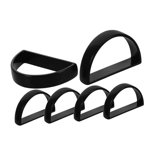 INOOMP 8 Stück Modern Gestaltete D Förmige Serviettenhalter aus Poliertem Schwarze Halter für Hochzeiten Partys und Alltag von INOOMP