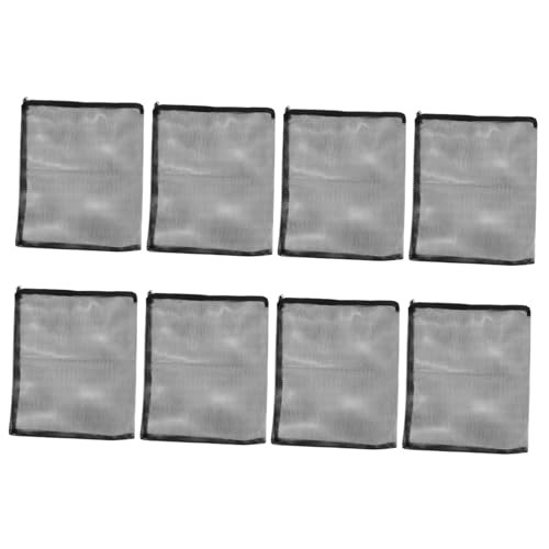 INOOMP 8 Stück Teiliges Aquarium Filtermedien Beutel Feinmaschig Langlebig Wiederverwendbar mit Reißverschluss für Aquarienfilter Aktivkohle Biokugeln Geeignet zur Wasserreinigung und von INOOMP