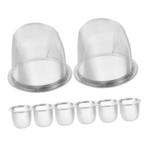 INOOMP 8 Stück Teiliges Edelstahl Teefilter Langlebiger Metall Infuser Feinmaschiges Teesieb für Losen Tee und Kräuter Durchmesser X Höhe Praktisches Zubehör für Tassen und Teekannen von INOOMP