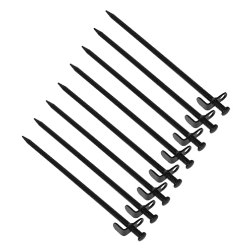 INOOMP 8 Stück Teiliges Schwere Zelt Heringe aus Carbonstahl Lang Robuste Bodenanker für Camping Outdoor Strand Schnee Rasen Vielseitige Zeltheringe von INOOMP
