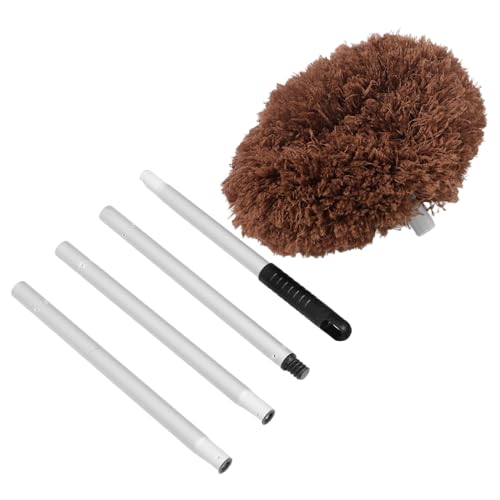 INOOMP Abnehmbarer Waschbarer Deckenventilator-reiniger mit Aluminium-verlängerungsstange Wiederverwendbarer Staubwedel mit Weichen Borsten für Effiziente Kratzfreie Reinigung von von INOOMP