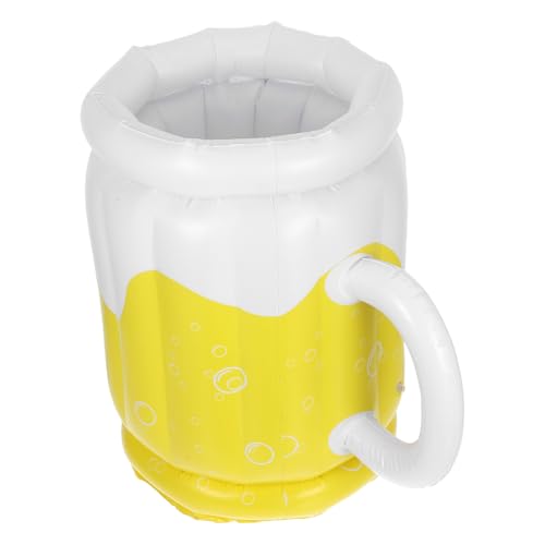 INOOMP Aufblasbarer Kühler für Getränke Kreativer PVC Eisbehälter Bierkrug Form für Sommerpartys Am Strand für Outdoor Nutzung Hält Getränke Stundenlang Kühl von INOOMP