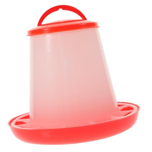 INOOMP Automatischer Futterspender für Geflügel Rot Robust Strapazierfähig und Wetterbeständig Leicht zu Reinigen für Hühner Enten Gänse und Tauben Praktischer Geflügelfutterbehälter INOOMP Automatischer Futterspender für Geflügel Rot Robust Strapazierfähig und Wetterbeständig Leicht zu Reinigen für Hühner Enten Gänse und Tauben Praktischer Geflügelfutterbehälter von INOOMP