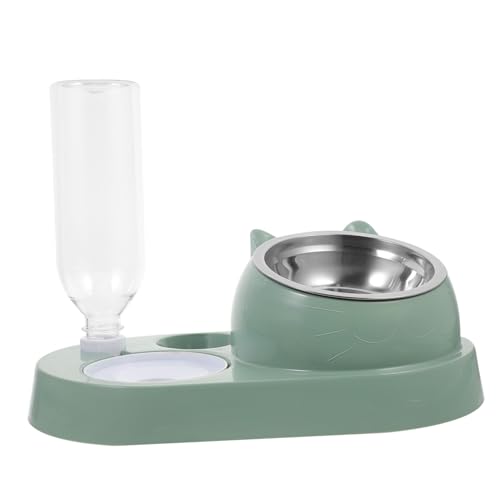 INOOMP Automatischer Haustier Futterspender mit Wasserschale Rostfreie Edelstahl Schüssel Rutschfestes Futter und Wassernapf für Katzen und Kleine Tiere Großer Dunkelgrüner Napf INOOMP Automatischer Haustier Futterspender mit Wasserschale Rostfreie Edelstahl Schüssel Rutschfestes Futter und Wassernapf für Katzen und Kleine Tiere Großer Dunkelgrüner Napf von INOOMP
