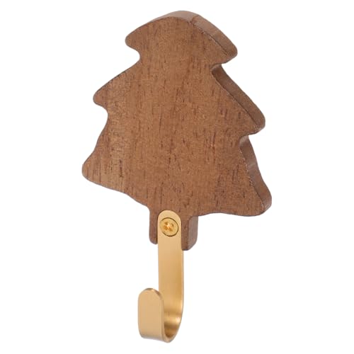 INOOMP Baumförmiger Massiver Holzkleiderhaken Rustikales Wandregal für Jacken Handtücher und Taschen Installieren ohne Bohren für Schlafzimmer und Badezimmer von INOOMP