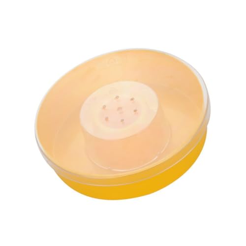 INOOMP Bienenfütterer Rund Gelb Kunststoff Bienentränke Futtergerät Praktisch Leicht zu Reinigen für Garten und Bienenhaltung von INOOMP