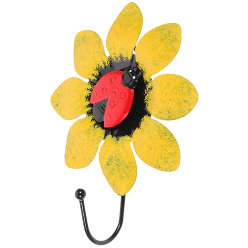 INOOMP Dekorativer Blumen Wandhaken aus robustem Metall Metallhaken für Mäntel Hüte Taschen Schlüssel Vielseitig für Bad Küche Garderobe Gelber Blüten Aufhänger INOOMP Dekorativer Blumen Wandhaken aus robustem Metall Metallhaken für Mäntel Hüte Taschen Schlüssel Vielseitig für Bad Küche Garderobe Gelber Blüten Aufhänger von INOOMP