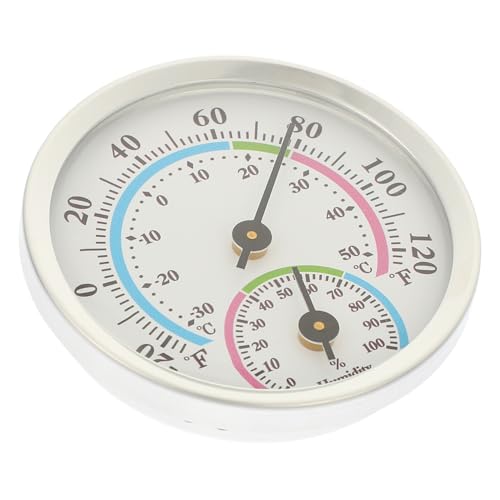 INOOMP Digitales Hygrometer Thermometer mit Aluminiumgehäuse Hängendes Innen und Außenthermometer Batteriefrei für Büro Gewächshaus Wohnzimmer Sauna Garten Klare Anzeige Runde Kanten INOOMP Digitales Hygrometer Thermometer mit Aluminiumgehäuse Hängendes Innen und Außenthermometer Batteriefrei für Büro Gewächshaus Wohnzimmer Sauna Garten Klare Anzeige Runde Kanten von INOOMP