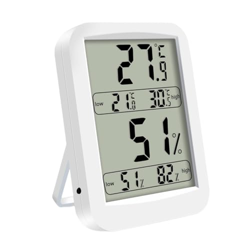 INOOMP Digitales Indoor Hygrometer mit LED Display Hochpräziser Hygrothermograph ohne Batterie Großes Weißes Thermometer zur Raumklimakontrolle für Schlafzimmer Babyzimmer Büro INOOMP Digitales Indoor Hygrometer mit LED Display Hochpräziser Hygrothermograph ohne Batterie Großes Weißes Thermometer zur Raumklimakontrolle für Schlafzimmer Babyzimmer Büro von INOOMP
