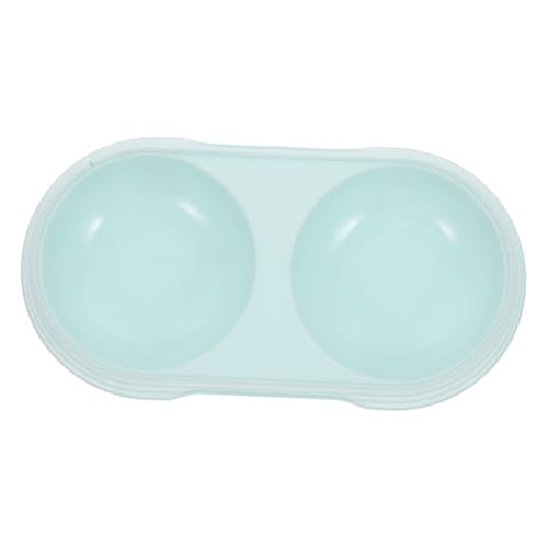 INOOMP Doppelnapf für Haustiere aus Weizenstroh Sichere Fress und Trinkschale für Katzen und Hunde Multifunktionales Design Doppeltes Futter und Wassernapf für Gleichzeitiges Fressen und von INOOMP