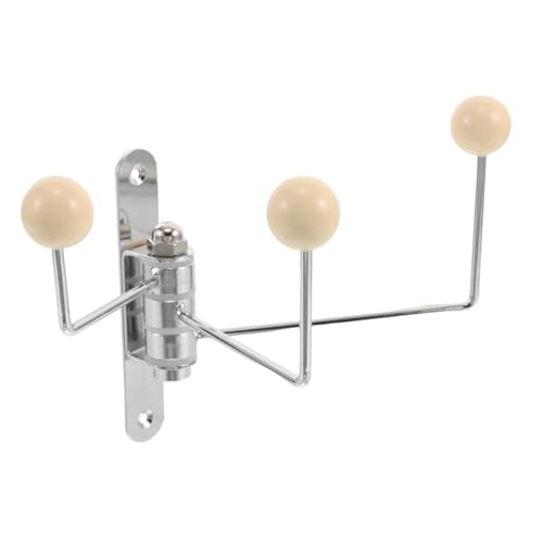 INOOMP Drehbarer Wandgarderobenhaken aus Holz und Metall Platzsparend Faltbar Verstellbar Robust für Schlafzimmer Flur Bad Multifunktional für Mäntel Hüte Taschen Handtücher von INOOMP