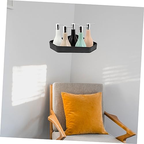 INOOMP Eck wandregal aus Robustem Space Aluminium Wandmontiertes Multifunktionales Bad Küchenregal Stilvolles Schwebendes Design Einfache Montage Platzsparend Schwarz INOOMP Eck wandregal aus Robustem Space Aluminium Wandmontiertes Multifunktionales Bad Küchenregal Stilvolles Schwebendes Design Einfache Montage Platzsparend Schwarz von INOOMP