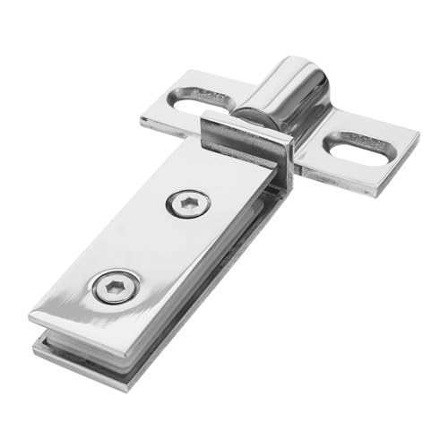 INOOMP Edelstahl Duschglas Türscharnier Doppelloch Pivot System Robuste Belastbarkeit Geräuscharm Korrosionsbeständig Rechteckiges Design für Moderne Badezimmer Sichere Montage Langlebige von INOOMP