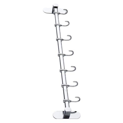 INOOMP Edelstahl Küchenhakenleiste Haken ohne Bohren Selbstklebend Multifunktional Wandaufbewahrung Küchenutensilien Organizer Robust Langlebig Einfache Montage von INOOMP