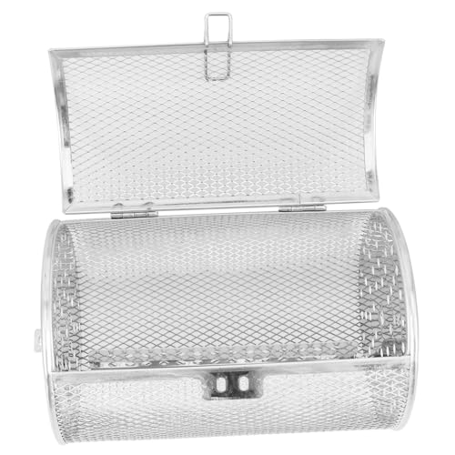 INOOMP Edelstahl Rotisserie Grillkorb Metall Grillkäfig mit Großem Öffnungsdesign und Verschließbarer Tür Vielseitiger Gemüse Fleischgrillkorb für Backofen und Grill für Familie und INOOMP Edelstahl Rotisserie Grillkorb Metall Grillkäfig mit Großem Öffnungsdesign und Verschließbarer Tür Vielseitiger Gemüse Fleischgrillkorb für Backofen und Grill für Familie und von INOOMP