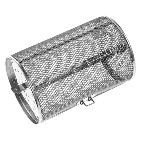 INOOMP Edelstahl Rotisserie Grillkorb mit Großem Beweglichem Türchen Drehbar für Backofen und Grill Rostfrei Vielseitig Einsetzbar zum Gleichmäßigen Rösten von Nüssen Fleisch und Gemüse von INOOMP