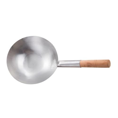 INOOMP Edelstahl Servierlöffel mit Holzgriff Stabile Mehrzweck Schöpfkelle für Flüssigkeiten Salat und Suppe Spülmaschinenfreundliches Küchengerät für Haus und Gastronomie von INOOMP