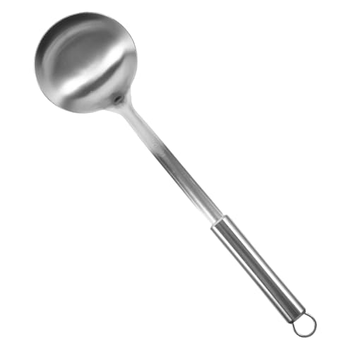 INOOMP Edelstahl Suppenkelle mit Langem Ergonomischem Griff Schöpflöffel für Wasser und Suppe Hitzebeständig und Komfortabel zum Servieren und Kochen in Kleinen Töpfen INOOMP Edelstahl Suppenkelle mit Langem Ergonomischem Griff Schöpflöffel für Wasser und Suppe Hitzebeständig und Komfortabel zum Servieren und Kochen in Kleinen Töpfen von INOOMP