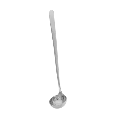 INOOMP Edelstahl Suppenkelle mit Langem Griff Rostfrei Rutschfester Küchenlöffel Robuste Schöpfkelle für Kochen und Servieren für Haushalt Restaurant Kantine und Garten von INOOMP