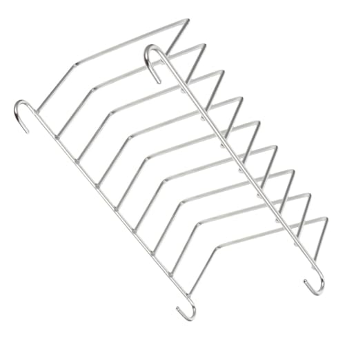 INOOMP Edelstahl Toastständer für Heißluftfritteuse Hitzebeständiges Abkühlgitter und Brotregal Vielseitiges Teiliges Airfryer Zubehör für Schonendes Garen Leicht zu Reinigen und von INOOMP