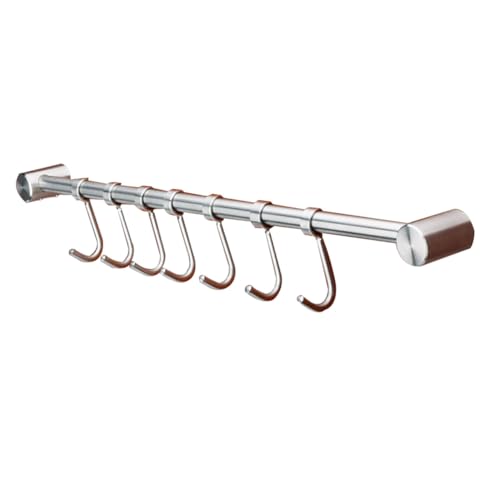 INOOMP Edelstahl Wandhaken mit Beweglichen Haken Robuster Garderoben Handtuchhalter zur Wandmontage für Küche Bad Schlafzimmer Platzsparend Vielseitig Langlebig von INOOMP