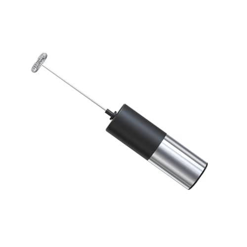 INOOMP Elektrischer Milchaufschäumer Handmixer mit Leisem Motor Multifunktional für Milch Eiweiß und Sahne Edelstahl Batteriebetrieben für Kaffee und Backhelfer im Haushalt von INOOMP