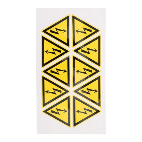 INOOMP Elektrisches Schockwarnzeichen Selbstklebende Warnetiketten für Elektrogeräte Wetterfest Langlebig für Werkstatt Büro Schule und Gemeinschaftsbereiche von INOOMP