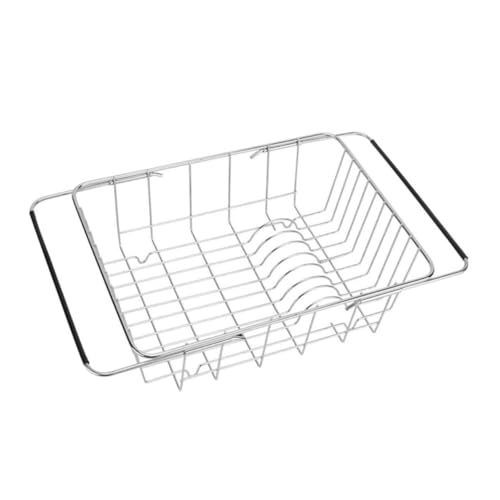 INOOMP Erweiterbares Abtropfgestell aus Rostfreiem Verstellbarer Geschirrkorb für Küchenspüle mit Rutsch Silikongriff und Architektonischem Design für Schnelles Trocknen von Geschirr und INOOMP Erweiterbares Abtropfgestell aus Rostfreiem Verstellbarer Geschirrkorb für Küchenspüle mit Rutsch Silikongriff und Architektonischem Design für Schnelles Trocknen von Geschirr und von INOOMP