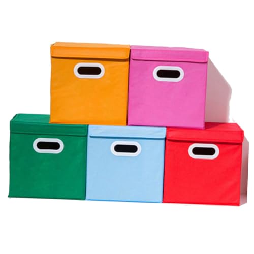INOOMP Faltbare Aufbewahrungsbox mit Deckel und Kunststoffgriff Stabile Aufbewahrungskorb aus Non woven Stoff für Kleidung Bücher und Haushaltsartikel Blau INOOMP Faltbare Aufbewahrungsbox mit Deckel und Kunststoffgriff Stabile Aufbewahrungskorb aus Non woven Stoff für Kleidung Bücher und Haushaltsartikel Blau von INOOMP