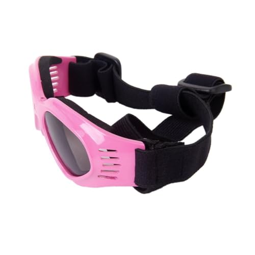 INOOMP Faltbare Hundesonnenbrille UV Schutz mit Bruchsicherer PC linse und Verstellbaren Elastischen Bändern Gepolstert mit Weichem Eva für Kopfgröße Kunststoffrahmen von INOOMP