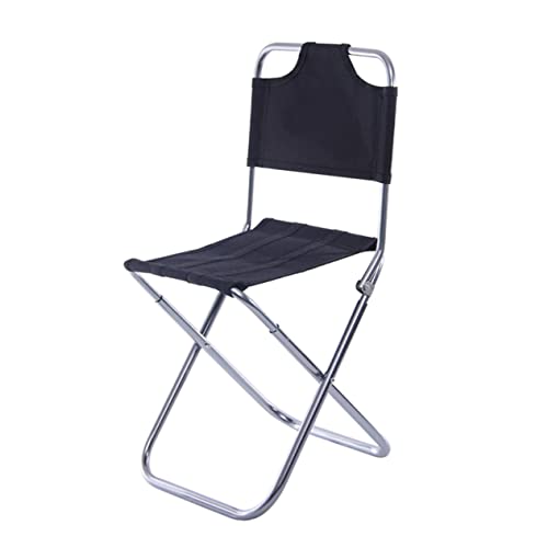 INOOMP Fischstuhlklapphocker zusammenklappbarer hocker tragbar zusammenklappbarer Stuhl niedrig Kleiner Angelstuhl Außenstuhl Park tragbare Hocker Angelhocker Aluminiumlegierung Schwarz von INOOMP