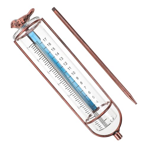 INOOMP Glas Ersatz regenmesser Messrohr für Garten Outdoor Graduierte Regenmessersäule aus Glas und Eisen Wetterbeständig Präzise Niederschlagsmessung Stilvolles Design für Rasenfläche von INOOMP