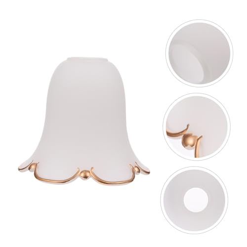INOOMP Glas Lampenschirm Tischlampe Ersatzlampenschirm aus Hochwertigem Glas für Wohnzimmer und Schlafzimmer Warmes Licht Schützendes Lampenzubehör Langlebig und Bruchsicher von INOOMP