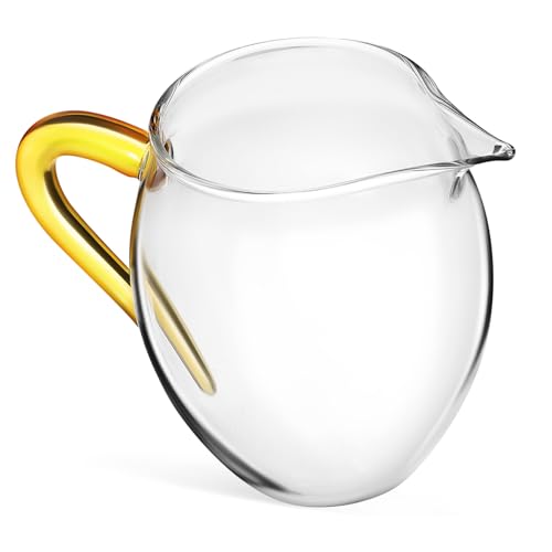 INOOMP Glas Teekanne Förmigem Ausguss Hitzebeständigem Glas Ergonomischem Anti verbrüh griff Geeignet für Tee Kaffee Milch Küchen von INOOMP