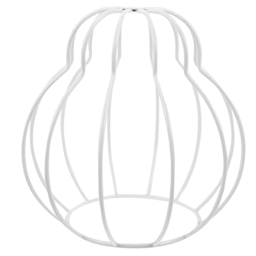 INOOMP Glühbirnenkäfig: DIY-Pendelleuchtenrahmen – Lampenschirmrahmen aus Metalldraht in Kürbisform – Ausgehöhlter Glühbirnenkäfig im Industriestil zum Aufhängen von Pendelleuchten von INOOMP