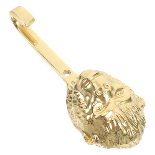 INOOMP Goldener Gorilla Kopf Wandhaken aus Messing Handpoliert Einzigartiges Design Robuster Einzelhaken für Mantel Schlüssel Handtuch Wandmontage für Bad Küche Schlafzimmer von INOOMP