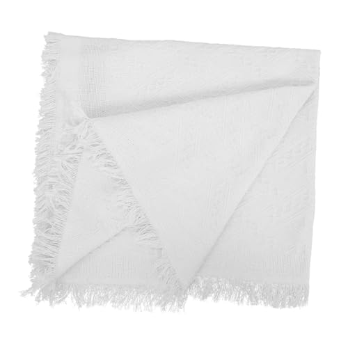 INOOMP Große Picknickdecke Sandabweisend Faltbare Outdoor Matte mit Fransen Französischer Stil Weißes Tuch Für Camping Strand und Rasen wasserdichte Isolierte Picknickdecke von INOOMP