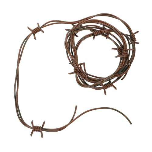 INOOMP Gruselige Halloween Deko Stacheldraht Girlande Kunststoff Gefälschter Stacheldraht Party Requisite für Spukhaus und Streich Halloween Party Hintergrund von INOOMP