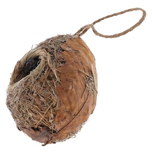INOOMP Hängendes Vogelnest für Garten Naturgetreues Leichtes Grasgeflecht Einfach Aufzuhängen Dekoratives Nistplatz für Gartenvögel Geeignet für Baumzweige und Zäune von INOOMP