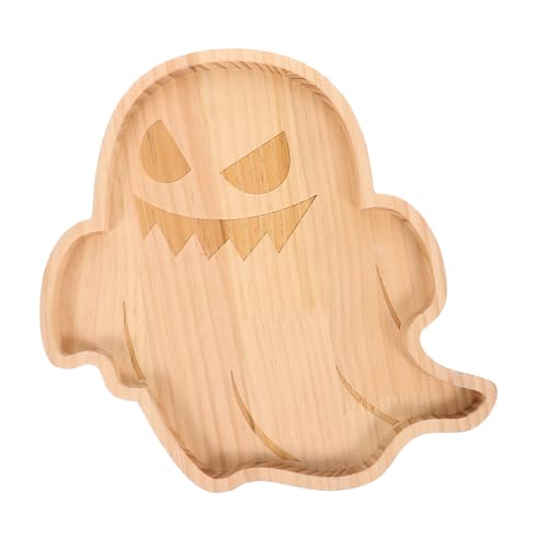 INOOMP Halloween Holztablett Snackplatte Naturholz Servierplatte für Partys Obst Käse Teller Minimalistisches Stil für Halloween und Themenfeiern INOOMP Halloween Holztablett Snackplatte Naturholz Servierplatte für Partys Obst Käse Teller Minimalistisches Stil für Halloween und Themenfeiern von INOOMP