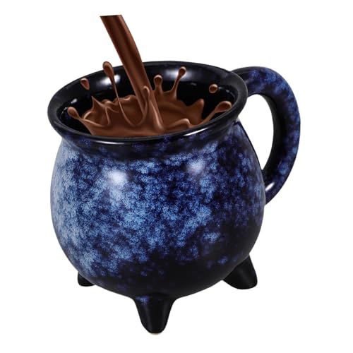 INOOMP Halloween Keramikbecher Hexen Design Kaffeetasse Trinkbecher für Kaffee Tee Getränke Spülmaschinenfest Robust Dekoratives für Halloween Geburtstag Jubiläum von INOOMP
