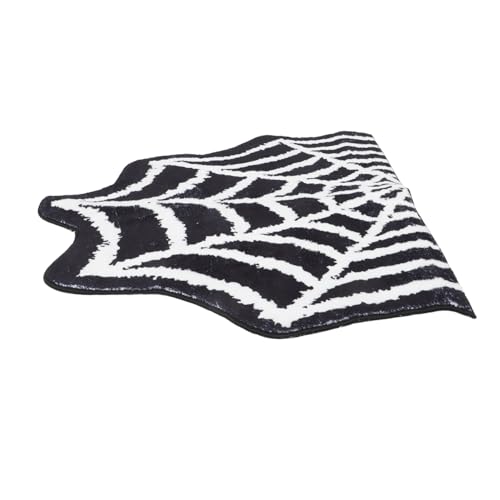 INOOMP Halloween Spiderweb Teppich Rutschfester Hochabsorbierender Halloween-badvorleger mit Wellen-Spinnennetz-Design Waschbarer Eingangsbereich Teppich für Badezimmer Küche Haustür INOOMP Halloween Spiderweb Teppich Rutschfester Hochabsorbierender Halloween-badvorleger mit Wellen-Spinnennetz-Design Waschbarer Eingangsbereich Teppich für Badezimmer Küche Haustür von INOOMP