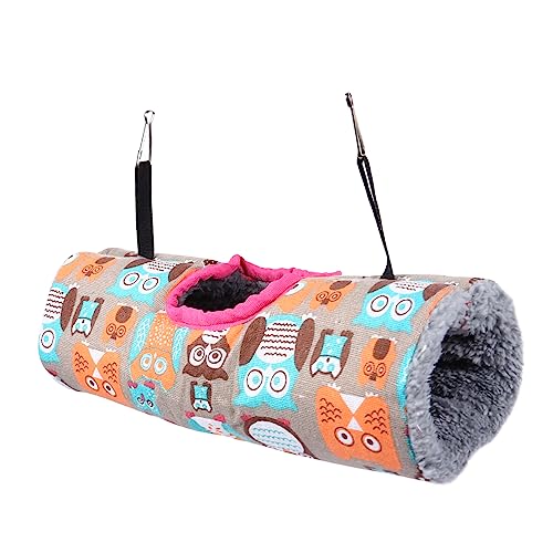 INOOMP Hamster Hängematte Tunnelbett aus Dickem Baumwollfleece Warmes Kuschelbett für Kleintiere Wie Chinchilla und Hamster mit Metallhaken zur Befestigung im Käfig Gemütliches Schlaf INOOMP Hamster Hängematte Tunnelbett aus Dickem Baumwollfleece Warmes Kuschelbett für Kleintiere Wie Chinchilla und Hamster mit Metallhaken zur Befestigung im Käfig Gemütliches Schlaf von INOOMP