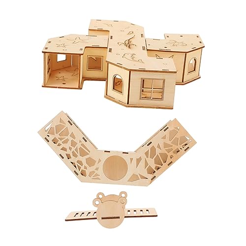 INOOMP Hamster Tunnel Teilig Kleintier Labyrinth mit Wippe für Hamster und Kleine Haustiere Robust Sicher Kratzfest Spaßiges Trainingsspielzeug von INOOMP