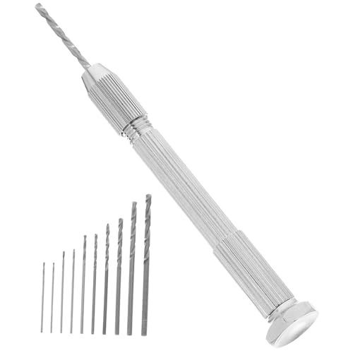 INOOMP Handbohrer Set mit Kleinen Bohrern Präziser Manueller Handbohrer für Kunststoff Stabiles Aluminiumlegierung Werkzeug mit Bohrbits Handliches DIY Bohrgerät für Modellbau und INOOMP Handbohrer Set mit Kleinen Bohrern Präziser Manueller Handbohrer für Kunststoff Stabiles Aluminiumlegierung Werkzeug mit Bohrbits Handliches DIY Bohrgerät für Modellbau und von INOOMP