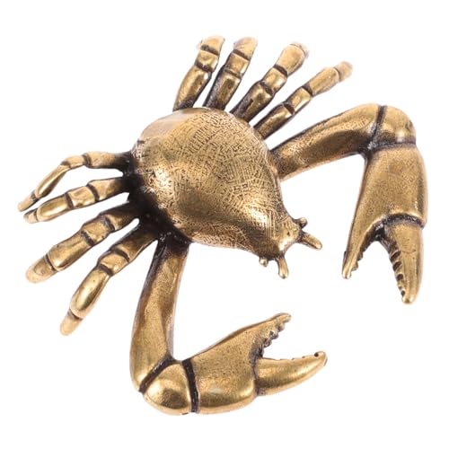 INOOMP Handgefertigte Messing Krabben Figur Kleine Antike Skulptur Retro Deko für Wohnzimmer Schlafzimmer Büro Regal Tischdekoration INOOMP Handgefertigte Messing Krabben Figur Kleine Antike Skulptur Retro Deko für Wohnzimmer Schlafzimmer Büro Regal Tischdekoration von INOOMP
