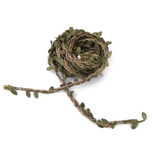 INOOMP Handgefertigte Rattan Girlande mit Künstlichen Grünen Blättern Natürliche Dekoration für Hochzeit Garten DIY Basteln Waschbar Vielseitig Einsetzbar von INOOMP