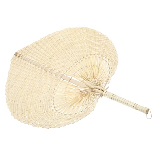 INOOMP Handgewebter Großer Cattail-fächer aus Palmblatt Tragbarer Sommer-strohfächer in Gelb Traditioneller Chinesischer Stil Praktischer Kühlventilator für Zuhause und Outdoor INOOMP Handgewebter Großer Cattail-fächer aus Palmblatt Tragbarer Sommer-strohfächer in Gelb Traditioneller Chinesischer Stil Praktischer Kühlventilator für Zuhause und Outdoor von INOOMP