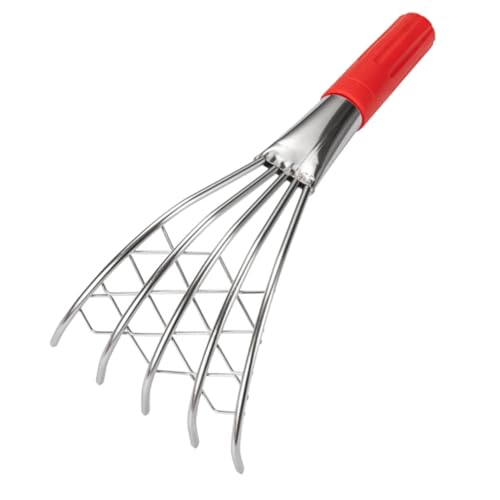 INOOMP Handlicher Clamming Rake mit Robustem Holzgriff Langlebiges Strandwerkzeug zum Effizienten Muschelsammeln und Ausgraben Kompaktes Design für Strand Essentials von INOOMP